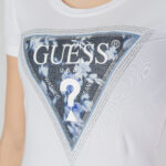 T-shirt Guess SS CN TRIANGLE FLOWER Bianco - Foto 5