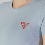 T-shirt Guess SS CN MINI TRIANGLE Celeste - Foto 5