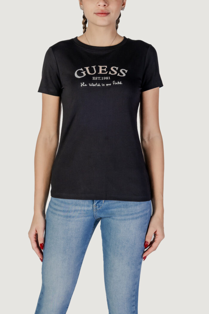 T-shirt Guess MARGOT SS Nero