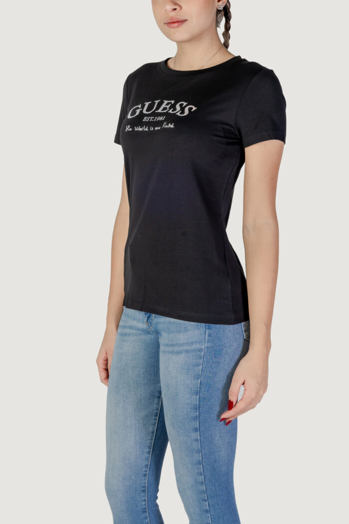 T-shirt Guess MARGOT SS Nero