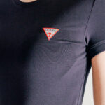 T-shirt Guess SS CN MINI TRIANGLE Nero - Foto 4