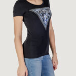 T-shirt Guess SS CN TRIANGLE FLOWER Nero - Foto 3