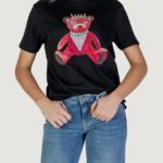 T-shirt Guess SS PINK BEAR NEW Nero - Foto 1