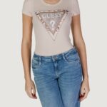 T-shirt Guess SS CN CHEETA LOGO Rosa - Foto 1