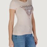 T-shirt Guess SS CN CHEETA LOGO Rosa - Foto 3