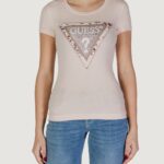 T-shirt Guess SS CN CHEETA LOGO Rosa - Foto 5