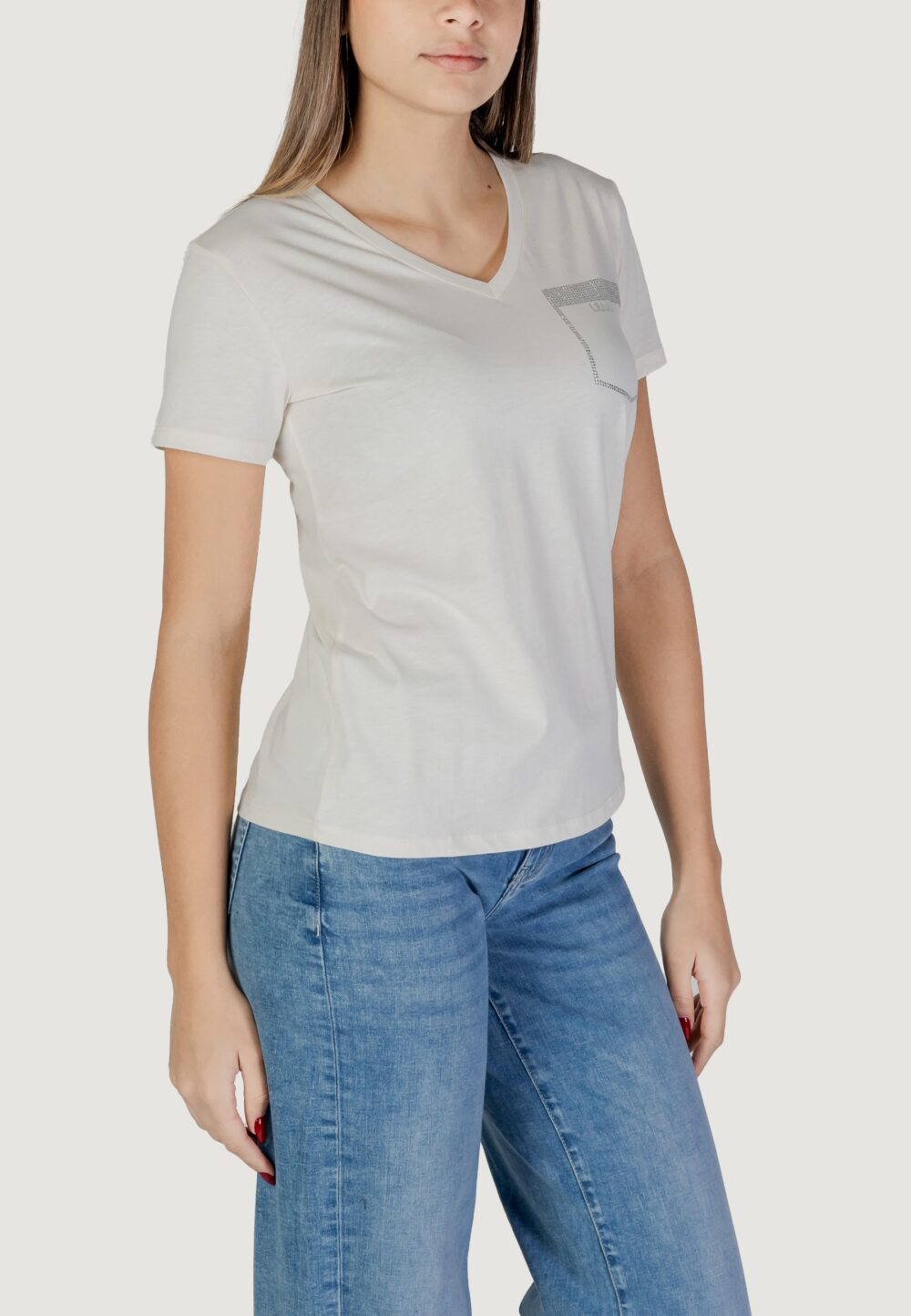 T-shirt Liu-Jo ECS MODA M/C Latte - Foto 3