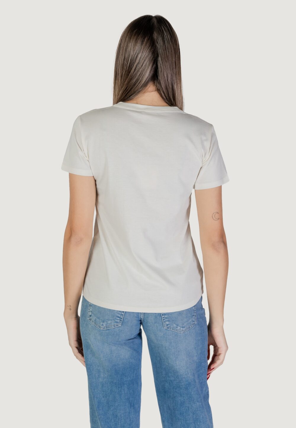 T-shirt Liu-Jo ECS MODA M/C Latte - Foto 4