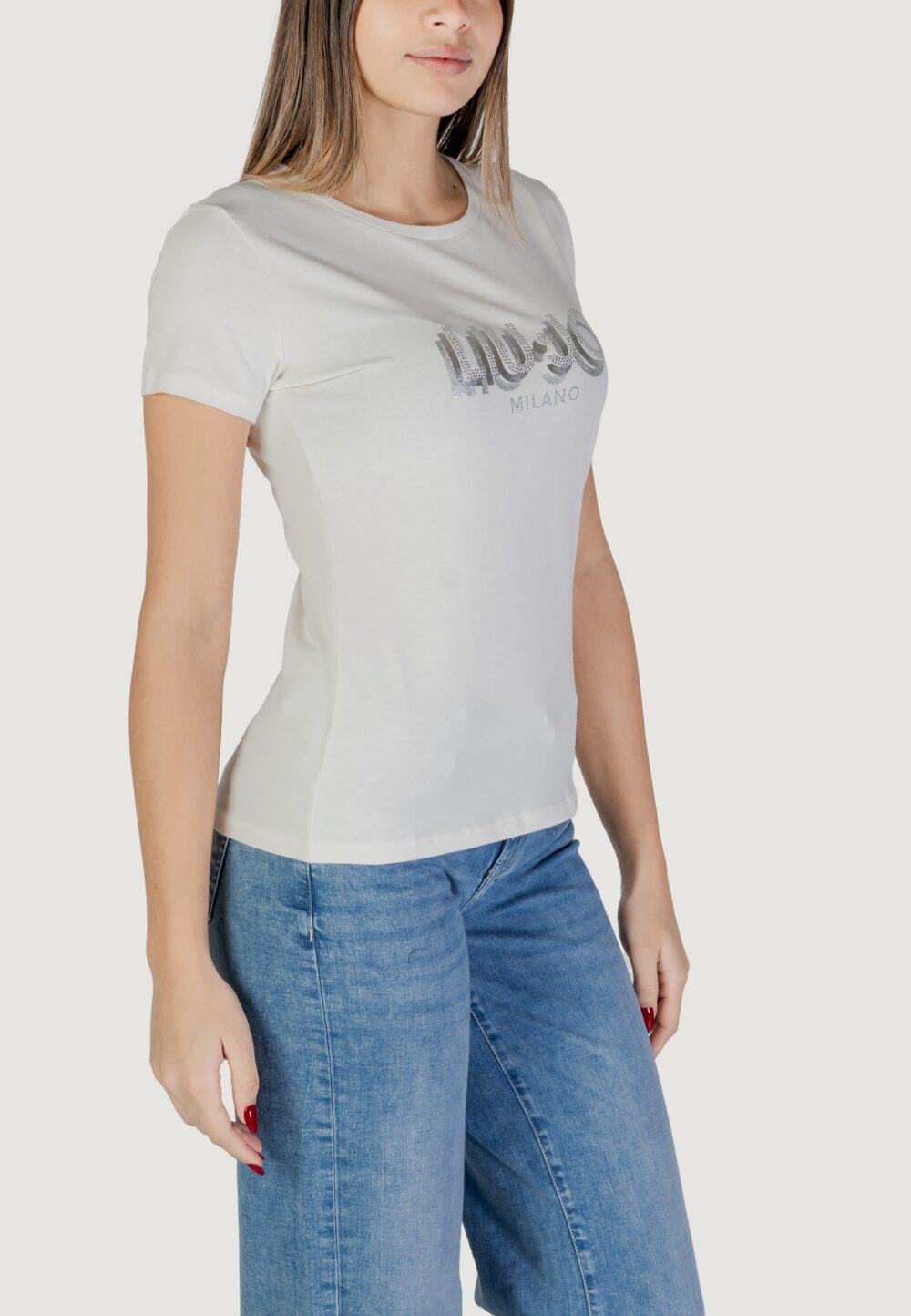 T-shirt Liu-Jo ECS MODA M/C Latte - Foto 3