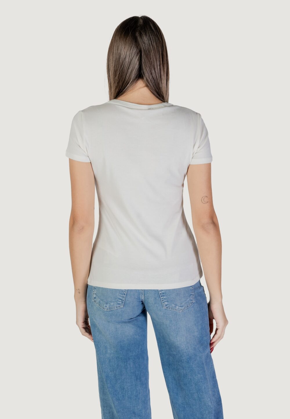 T-shirt Liu-Jo ECS MODA M/C Latte - Foto 4