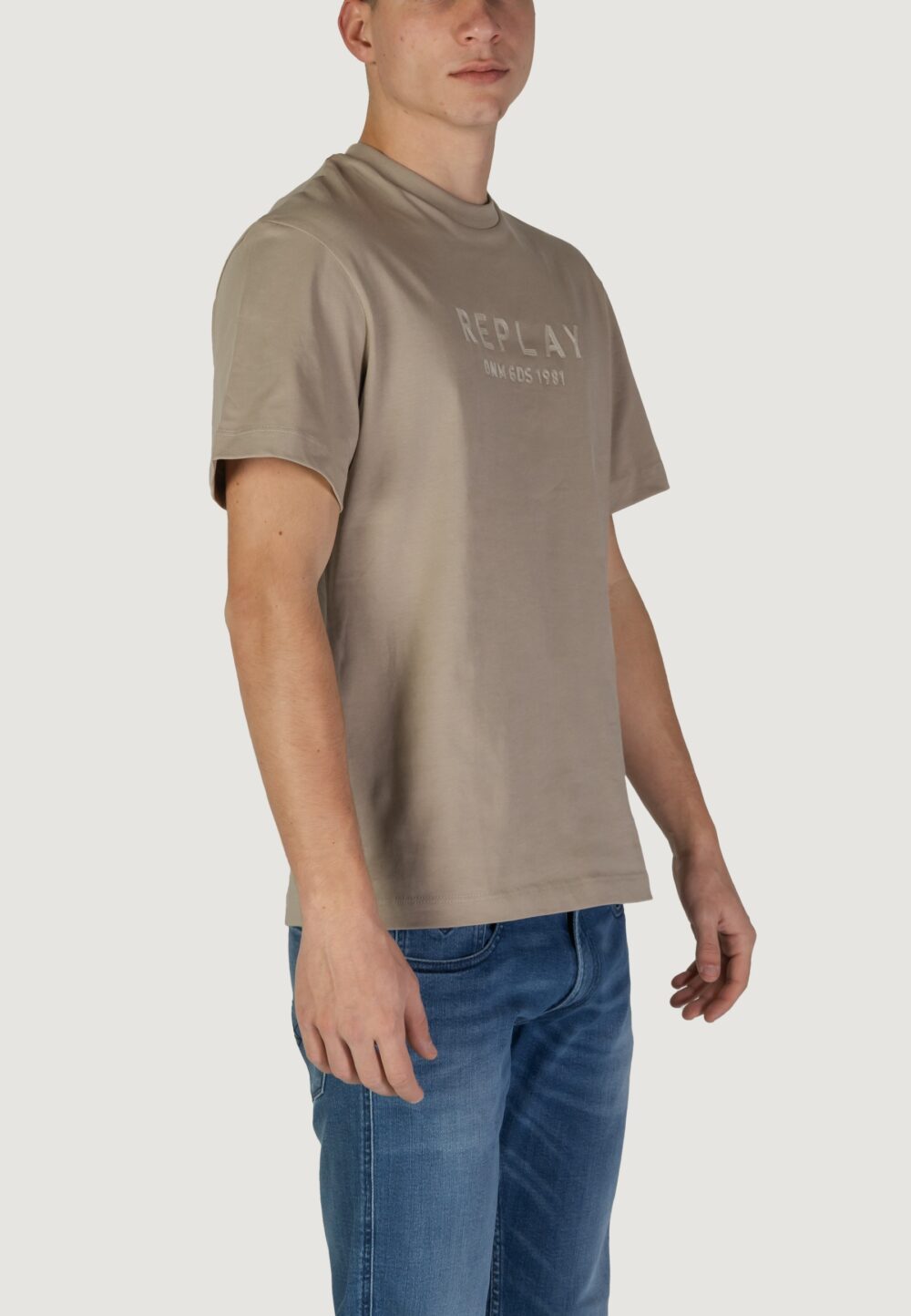 T-shirt Replay  Beige - Foto 3