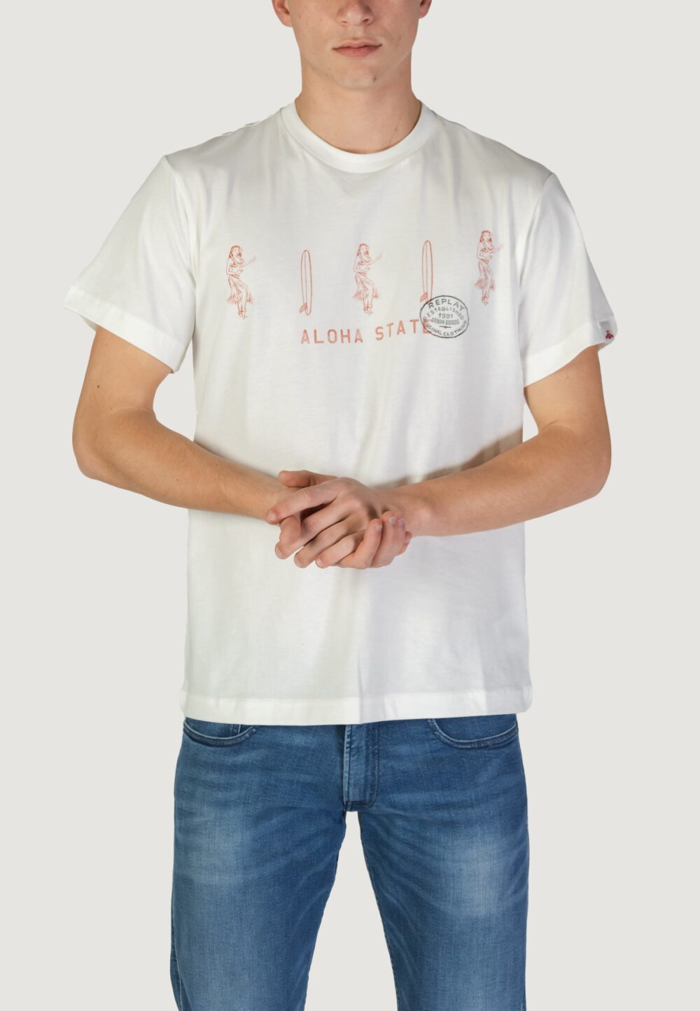 T-shirt Replay  Bianco - Foto 1