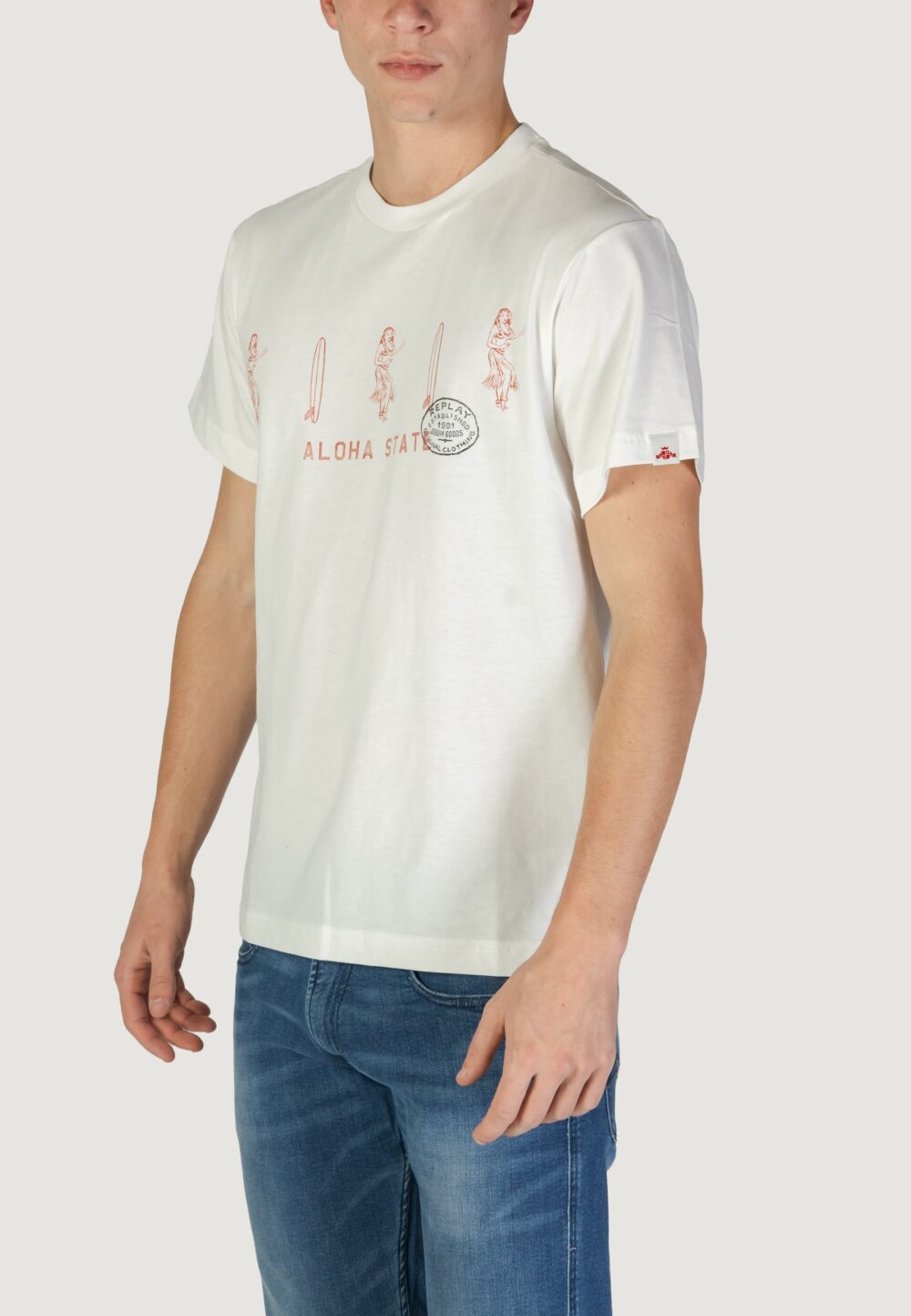 T-shirt Replay  Bianco - Foto 2