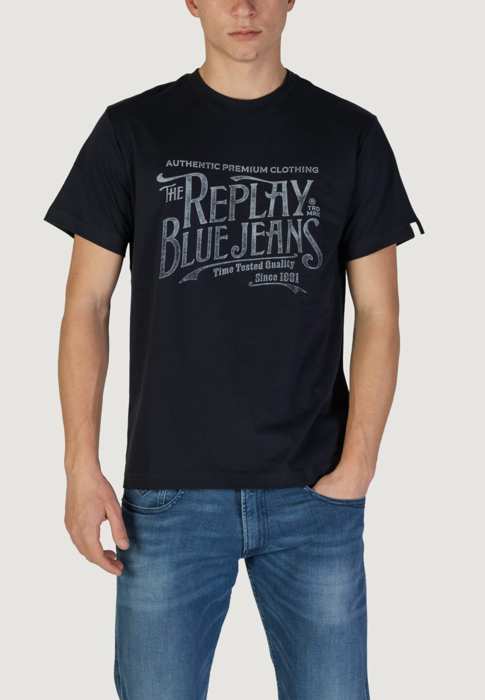 T-shirt Replay  Blue scuro - Foto 1