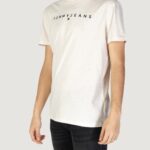 T-shirt Tommy Hilfiger Jeans TJM REG LINEAR LOGO Beige - Foto 2