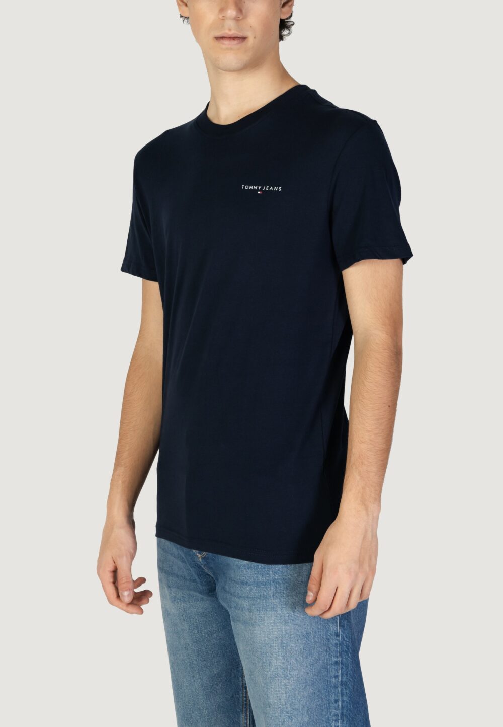 T-shirt Tommy Hilfiger Jeans TJM LINEAR Blu - Foto 2