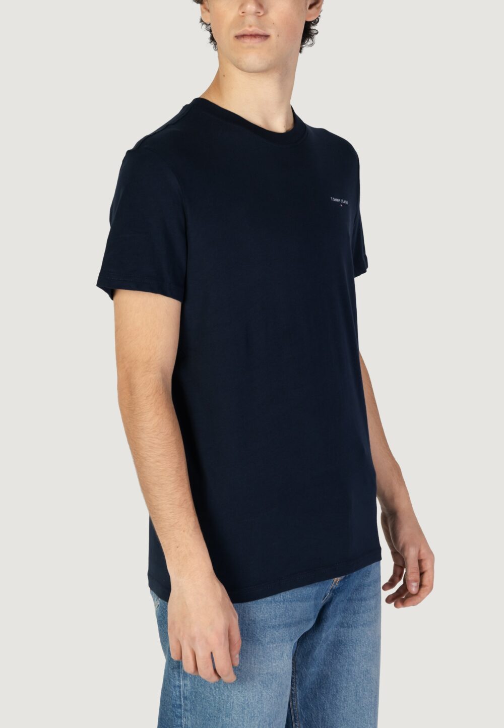 T-shirt Tommy Hilfiger Jeans TJM LINEAR Blu - Foto 4