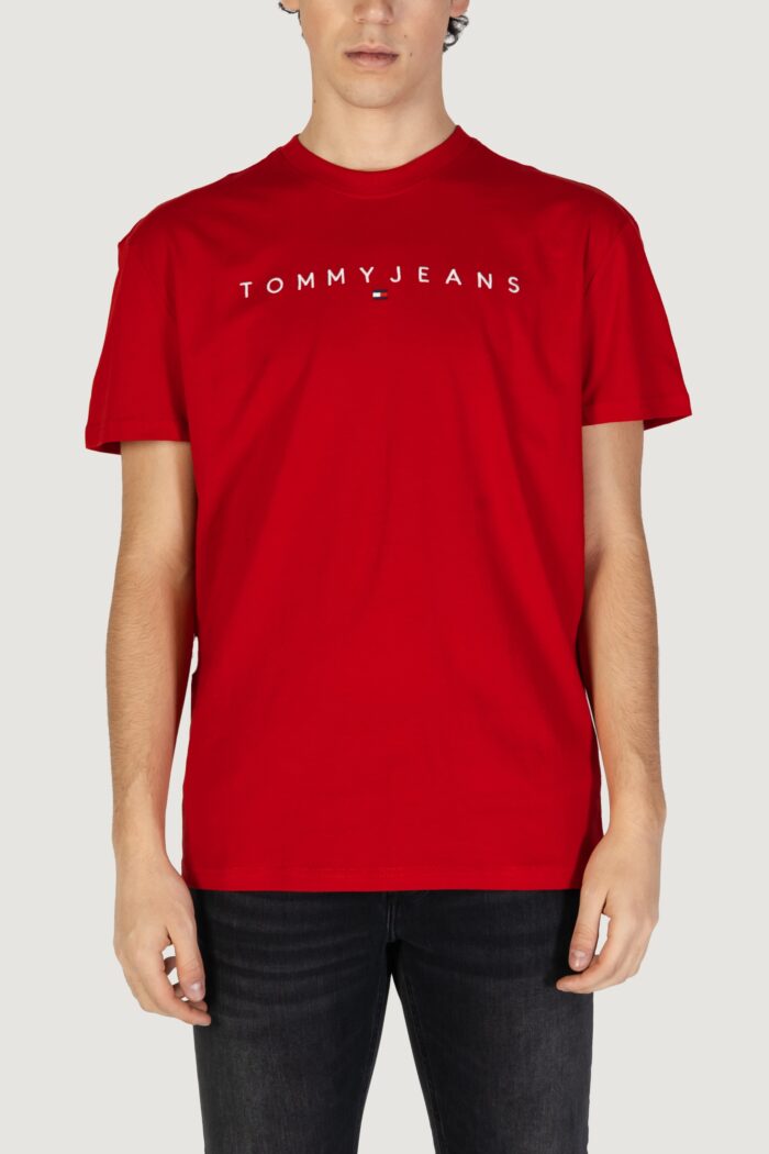 T-shirt Tommy Hilfiger TJM REG LINEAR LOGO Rosso