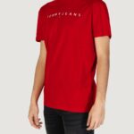 T-shirt Tommy Hilfiger Jeans TJM REG LINEAR LOGO Rosso - Foto 2