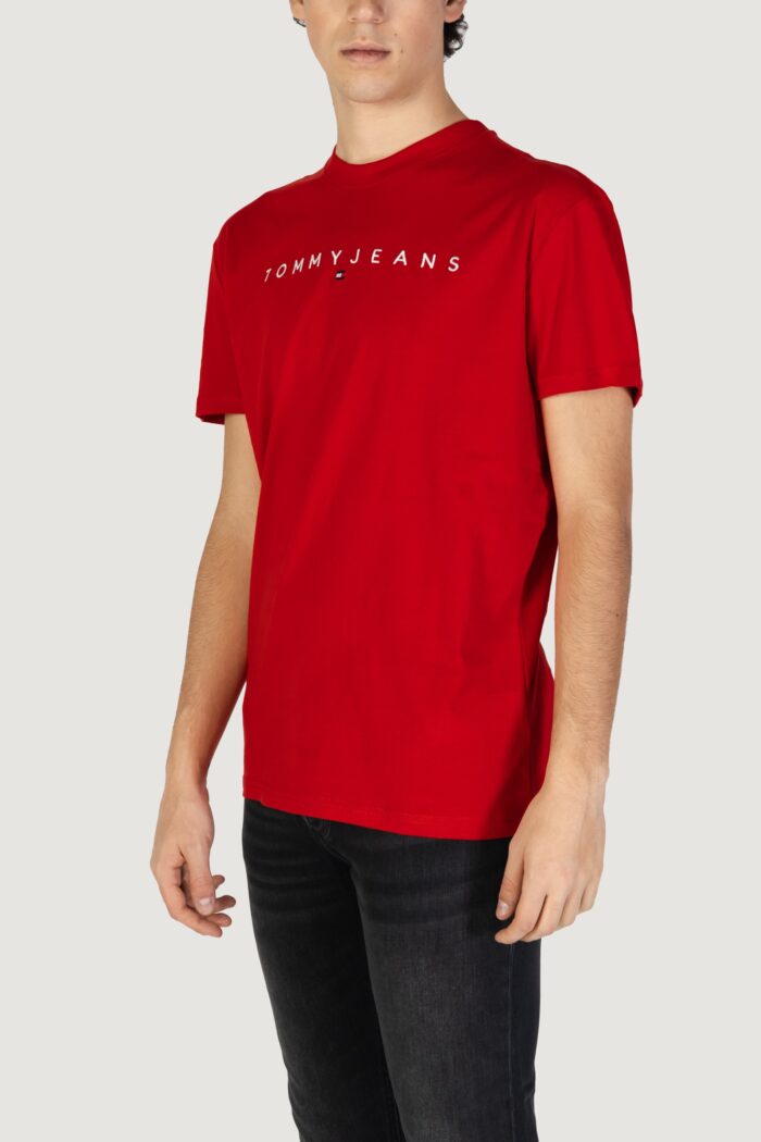 T-shirt Tommy Hilfiger TJM REG LINEAR LOGO Rosso