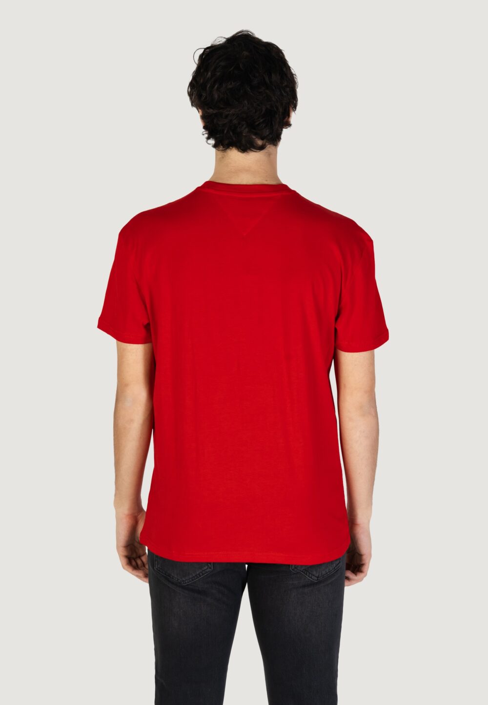 T-shirt Tommy Hilfiger Jeans TJM REG LINEAR LOGO Rosso - Foto 3