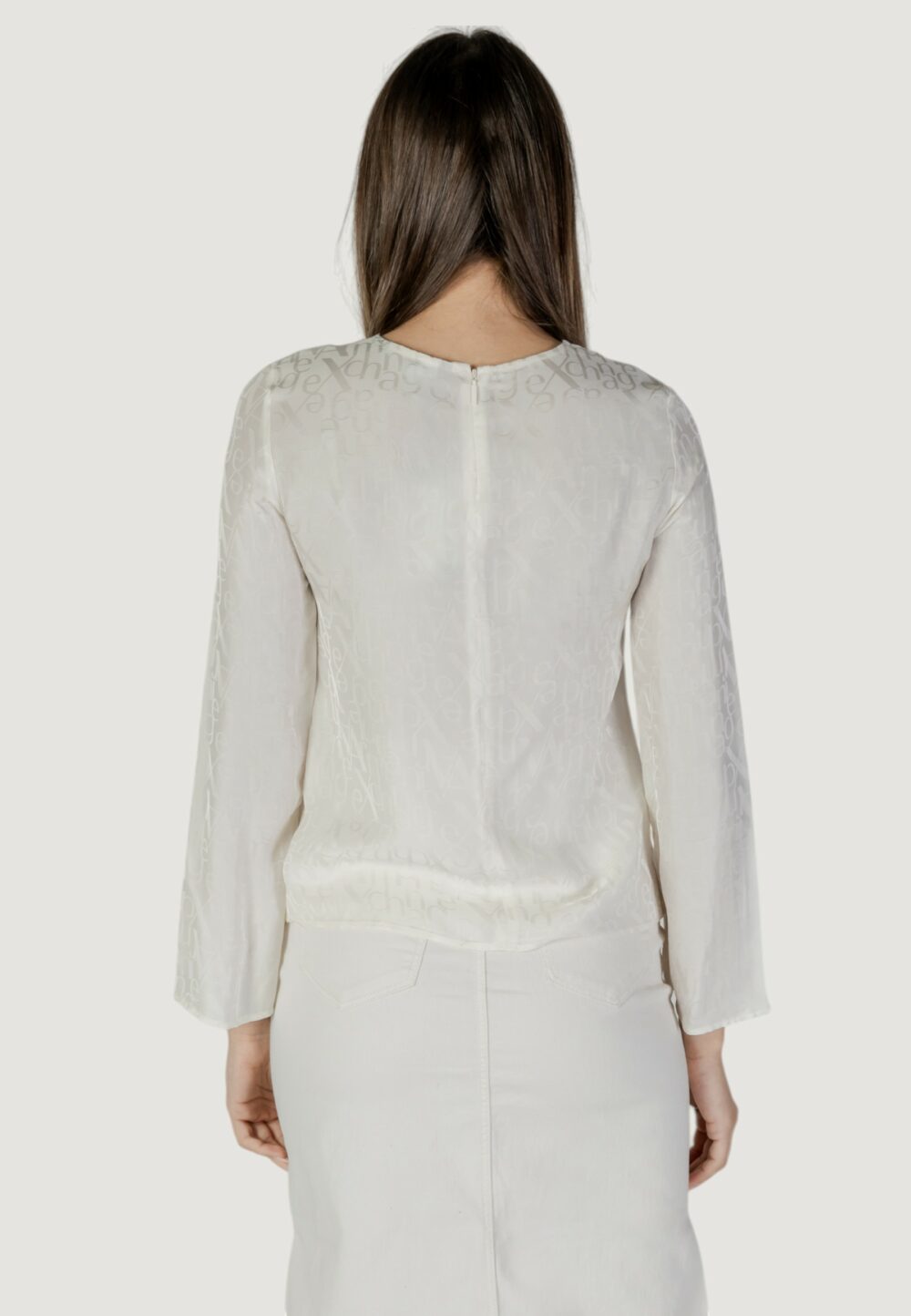 Bluse manica lunga Armani Exchange  Panna - Foto 2