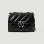 Borsa Pinko LOVE BIG PUFF CL. SHEEP NAPPA Black Silver - Foto 4