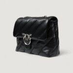 Borsa Pinko LOVE BIG PUFF CL. SHEEP NAPPA Black Silver - Foto 2