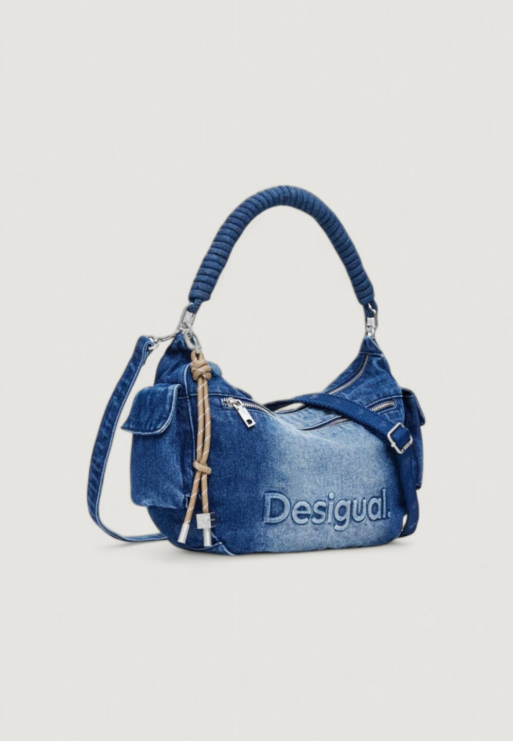 Borsa Desigual BAG HALF LOGO DENIM ASTANA Denim - Foto 1