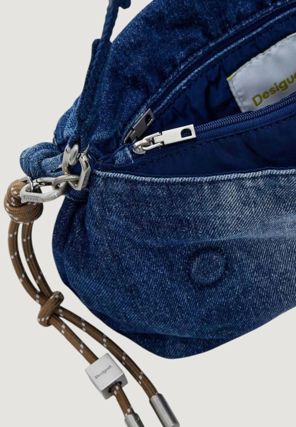 Borsa Desigual BAG_HALF LOGO DENIM VENECIA 3.0 Denim - Foto 3