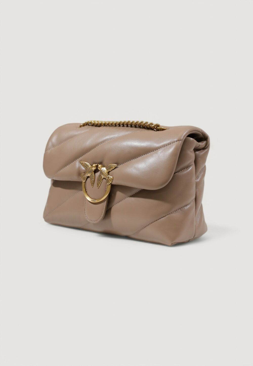 Borsa Pinko LOVE PUFF CLASSIC CL SHEEP NAPPA Beige scuro - Foto 4