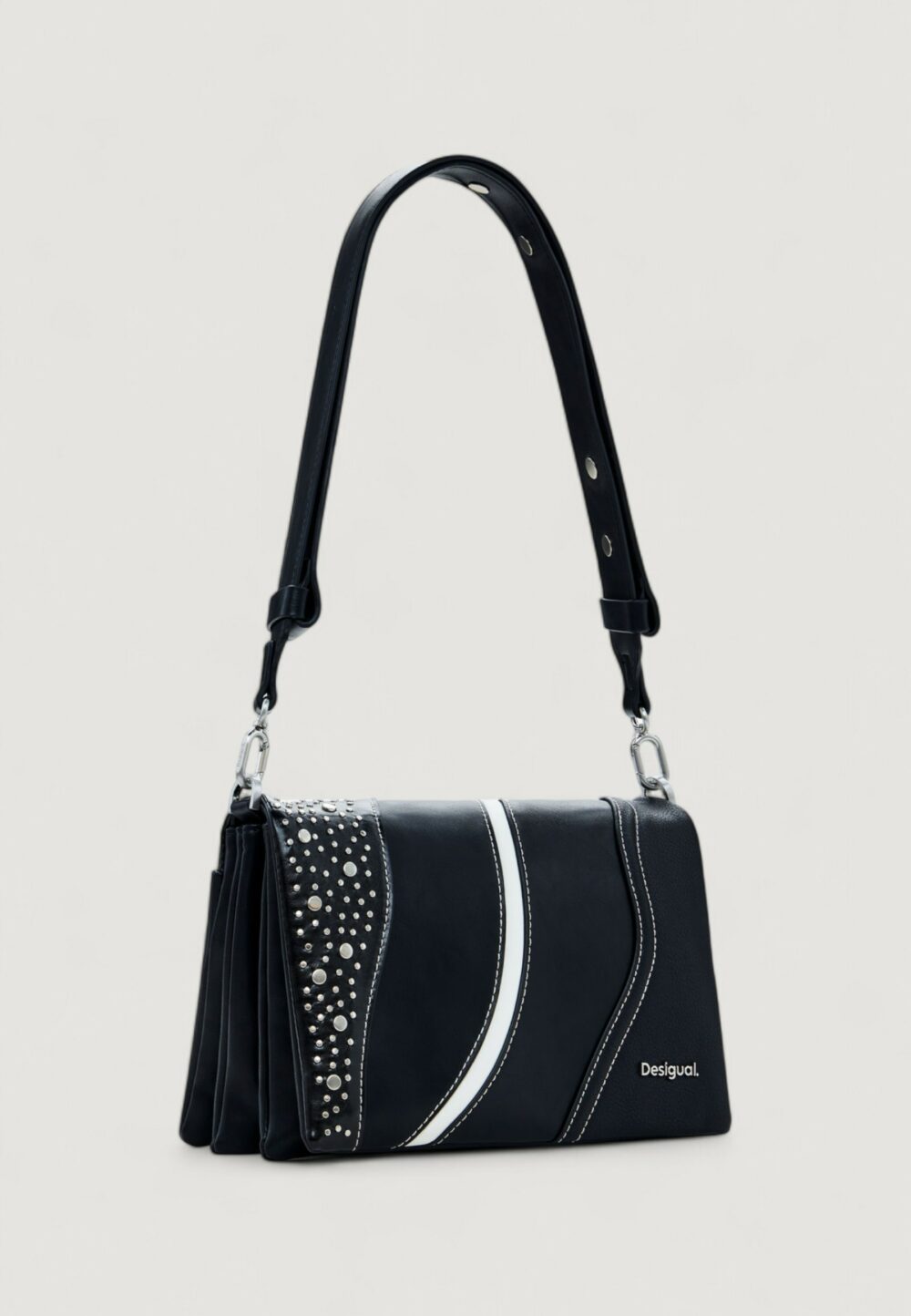 Borsa Desigual BAG_PUNKETTE DORTMUND FLAP Nero - Foto 5