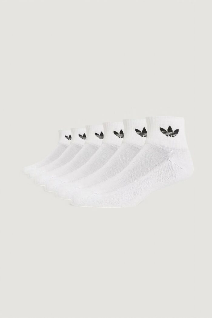 Calzini corti Adidas Originals 1/4 SOCKS 6P Bianco