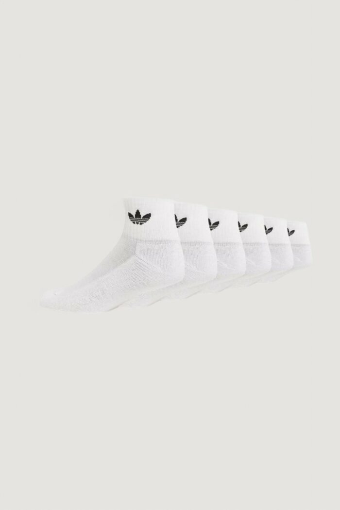 Calzini corti Adidas Originals 1/4 SOCKS 6P Bianco