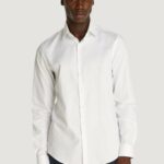 Camicia manica lunga Calvin Klein TONAL STRUCTURE Bianco - Foto 1