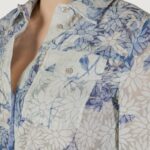 Camicia manica lunga Guess LS ADELAIDE BOW Blu - Foto 5