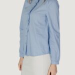 Camicia manica lunga Jacqueline de Yong JDYMIO L/S FRILL SHIRT WVN Blu Chiaro - Foto 3