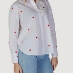 Camicia manica lunga Jacqueline de Yong JDYNELLY L/S LOOSE SHIRT WVN Rosso - Foto 3