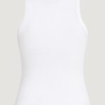 Canotta Calvin Klein Jeans MONOLOGO RIB TANK Bianco - Foto 4