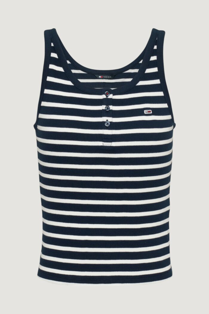 Canotta Tommy Hilfiger TJW BUTTON TANK Blue scuro