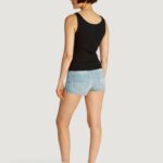 Canotta Tommy Hilfiger Jeans TJW BUTTON TANK Nero - Foto 5