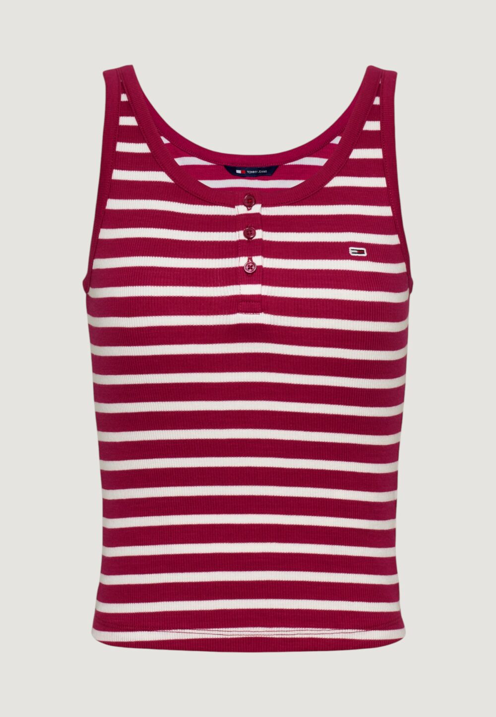 Canotta Tommy Hilfiger Jeans TJW BUTTON TANK Rosso - Foto 1