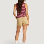 Canotta Tommy Hilfiger Jeans TJW BUTTON TANK Rosso - Foto 5