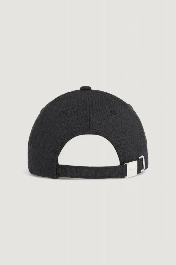 Cappello con visiera Calvin Klein MONOGRAM JACQUARD CAP Nero