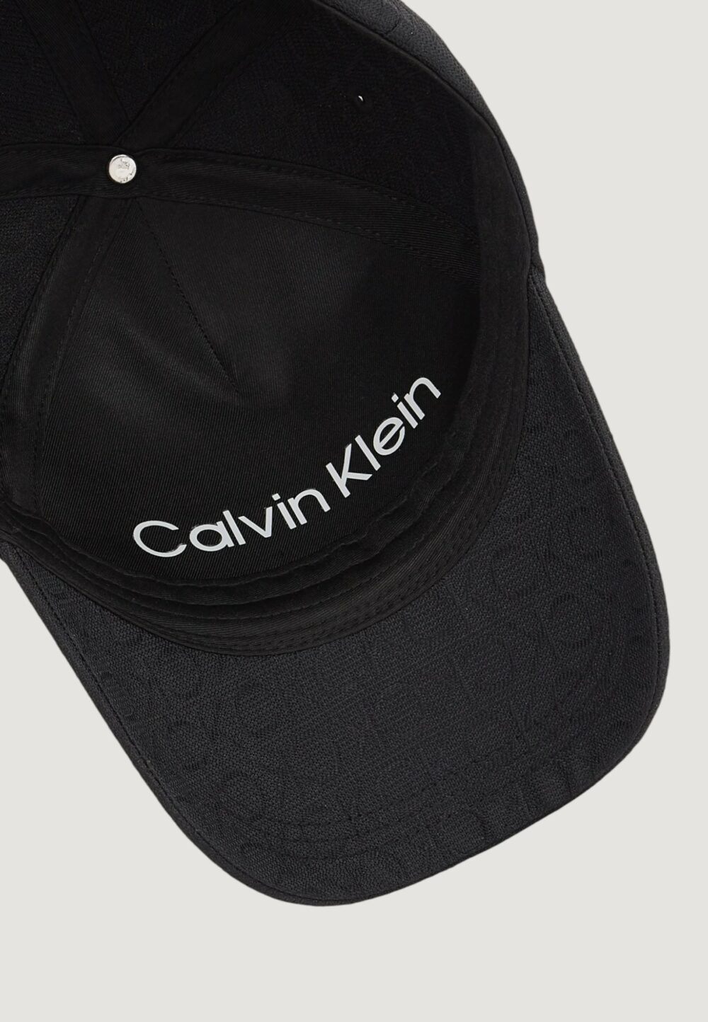 Cappello con visiera Calvin Klein MONOGRAM JACQUARD CAP Nero - Foto 3