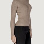 Maglia Vila Clothes Vimullie L/S O-Neck Rib Knit Top/Pb Beige scuro - Foto 3