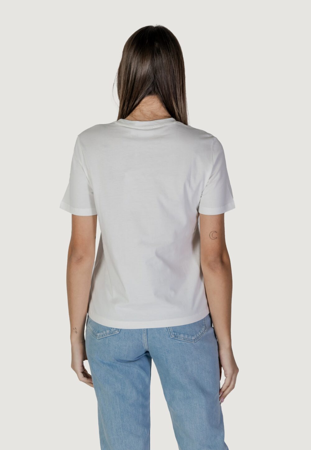 T-shirt Vila Clothes Visybilla O-Neck S/S/Pb Bianco - Foto 4