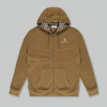 Felpa con cappuccio Aquascutum ACTIVE SMALL LOGO FZ HOODIE Beige scuro - Foto 1