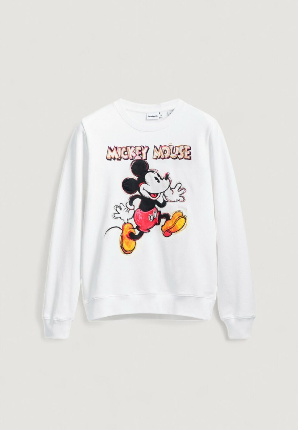 Felpa senza cappuccio Desigual SWEAT_AVERY MICKEY Bianco - Foto 1