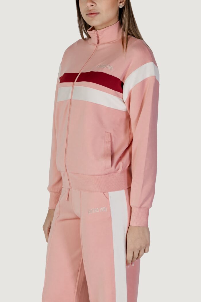 Felpa senza cappuccio Guess Active SUZANNE FULL ZIP Rosa